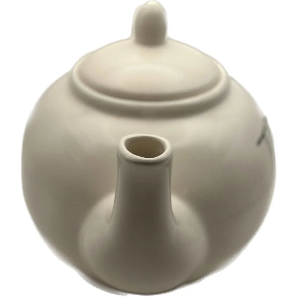 Rae Dunn White TEA Pot Artisan Collection By Magenta Home Tall‎ Letters EUC